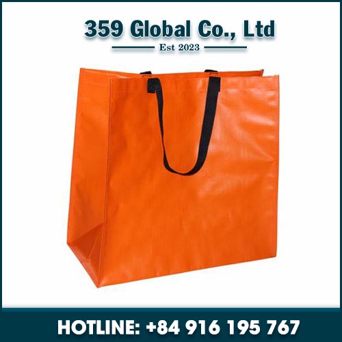 Woven shopping bag laminated with printed OPP film	